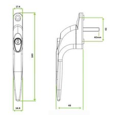 uPVC Universal Window Handle