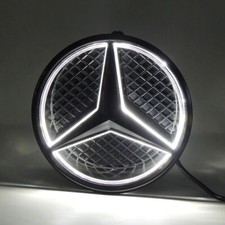 FOR MERCEDES A B C CLA E GLA CLASS EMBLEM BADGE BLACK STAR LED ILLUMINATED LIGHT