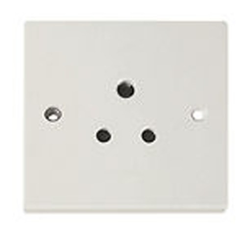 Round pin socket 230v white - 5a,
