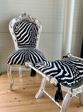 Chair french louis style zebra - chair,