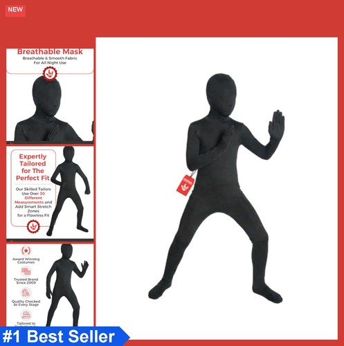 Kids black morph suit costume - kids,
