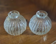 2 Small Urchin Glass Bud Vases