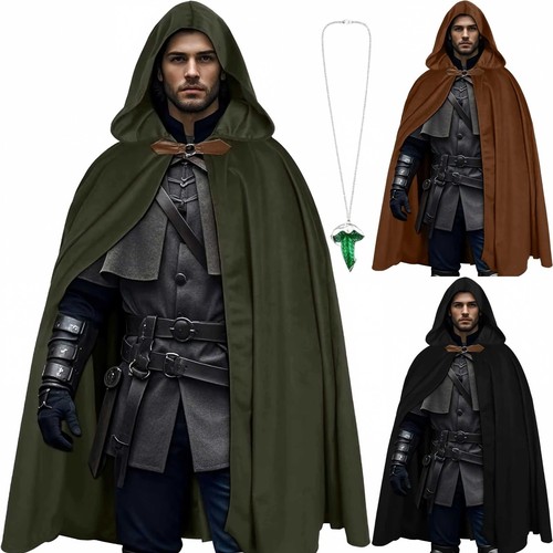 Medieval hooded cape cloak - medieval,