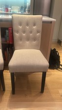 Set of 4 Cream Upholstered