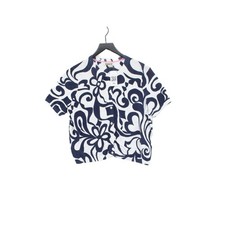 Boden Women's Cardigan M White Linen with Cotton Round Neck Cardigan