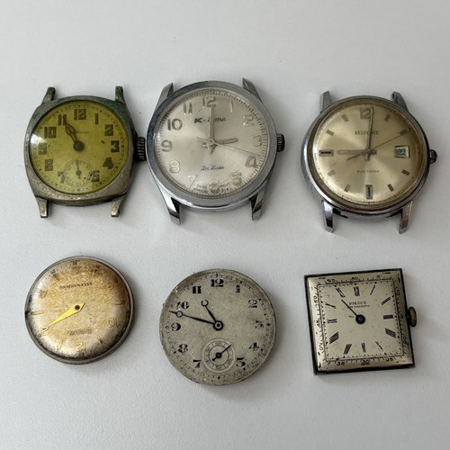 Broken vintage watch movement - broken,