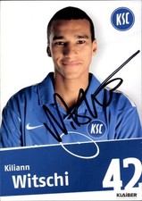 Autograph card footballer Kiliann Witschi, Karlsruhe SC, autograph - 11409919