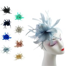 Small Flower Feather Hair Hat