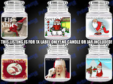 Novelty Christmas Candle Label