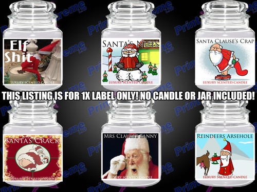 Novelty christmas candle label - novelty,
