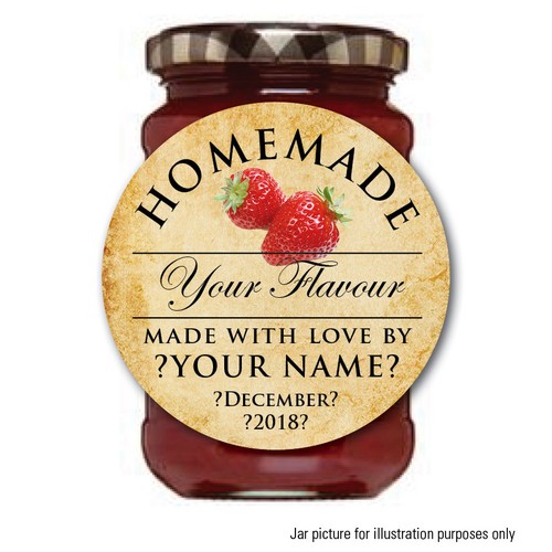 Personalised jam pot lid - pot,