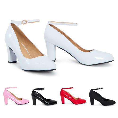Womens patent suede buckle - patent,