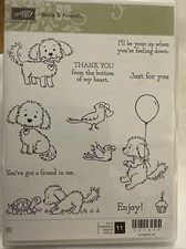 Stampin Up Clear mount Rubber Stamps Called Bella & Friends Used