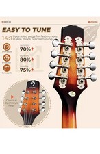 Vangoa Mandolin Instrument A Style Sunburst Acoustic Mandolin for Beginners with