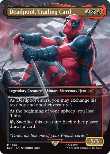 Deadpool trading card sld - -,