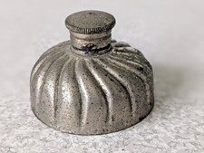 ANTIQUE SWIRLY GUN CASE OILER - OIL BOTTLE - 1 3/4 INCH DIAMETER - BEEN SOLDERED