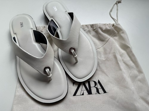 Zara white sandals size - white,