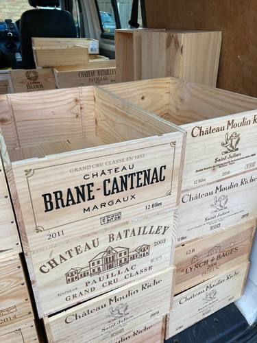 Large wooden wine box - large,