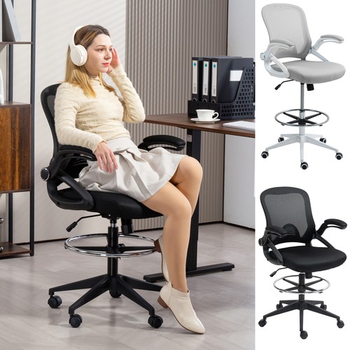 Drafting chair with - with, flip-up