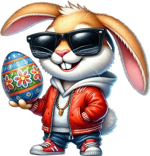 Easter hip hop bunny rabbit - easter,