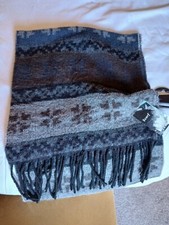Men's Grey Patterned Scarf By