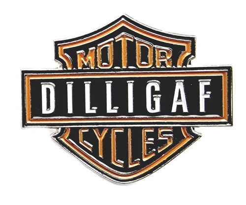Dilligaf metal enamel pin - dilligaf,