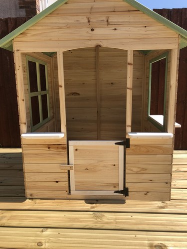Wooden playhouse kids garden - playhouse,