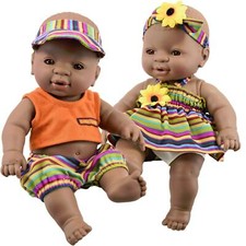 Black Twin Baby Doll Dark Skin