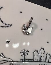 Genuine Pandora Double Butterfly Dangle Charm CZ Stones Silver ALE S925 Retired