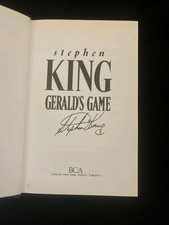 Signed - Stephen King, Gerald’s Game (1992 BCA 1st Edition) (Good Condition)