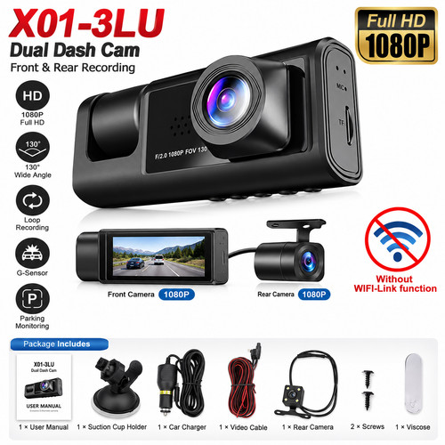 Lens car dash cam kit - 3,