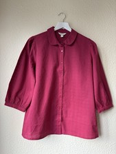 New Ex Seasalt Hope Cottage Blouse Bright Pink 10-22