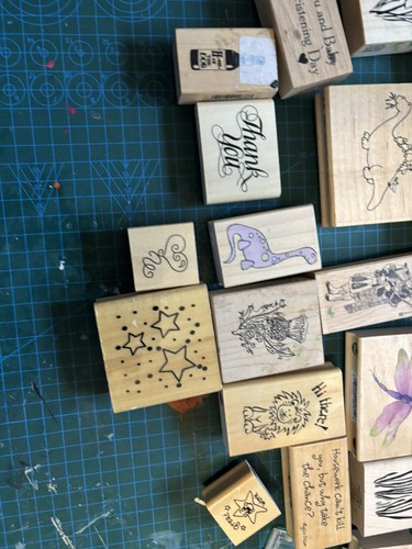 Job lot rubber stamps - stamps, 32