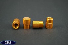 4pcs Gold Aluminum Valve Caps