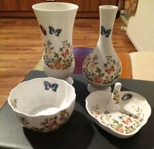 AYNSLEY CHINA BUD VASE JEWELLERY DISH VAR-I-ETTE BOWL 6" VASE COTTAGE GARDEN 4 