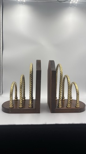 Vintage wooden brass - wooden, &