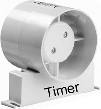 Manrose Extractor Fan 4" 100mm Inline Fan Bathroom ID100T Timer Model