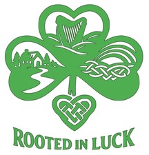 Rooted In Luck Clover Decal