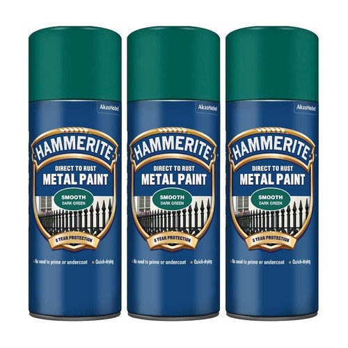 Hammerite smooth dark green - 3x,