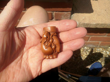 Hand Carved wood netsuke Mouse