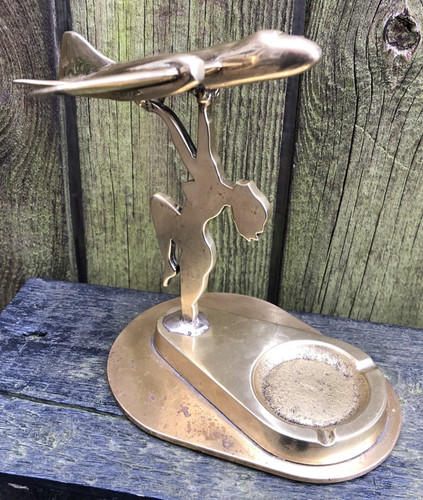 Vintage ww2 trench art brass - art,