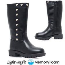 Girls Mid Calf Boots Biker