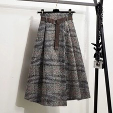 Lady Tartan Midi A-line Skirt