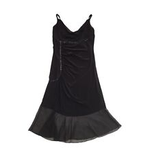 Spin 90s Vintage Scrappy Cowl Neck Black Dress Women's Size M