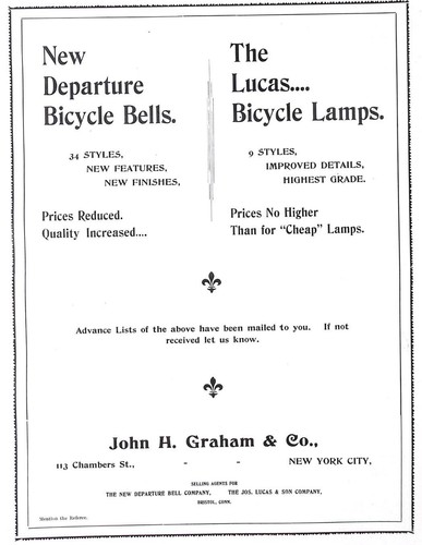 1896 lucas bicycle - lamps, new
