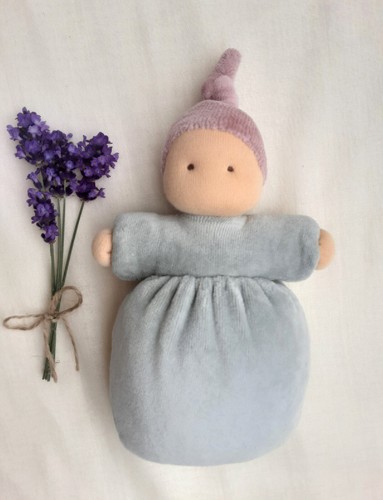 Waldorf doll with - doll, pink