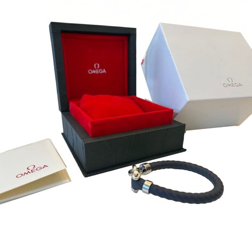 Omega braided leather bracelet - omega,