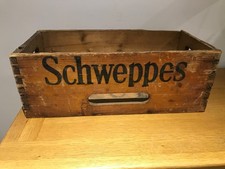 VINTAGE SCHWEPPES WOODEN CRATE