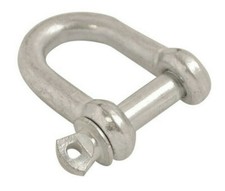 D Dee Shackle BZP Link M5 - M12 Steel Towing Zinc Plated Marine Bow Lifting