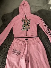 Pink Ed Hardy tracksuit size